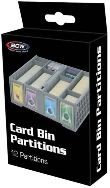 BCW Collectible Gray Card Bin Partitions Sale