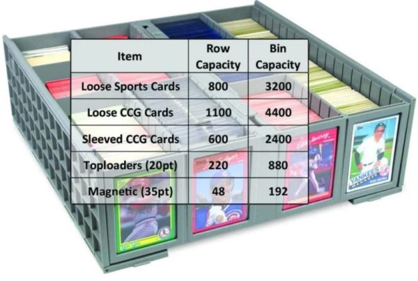 BCW 3200 Count Gray Collectible Card Bin on Sale