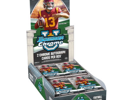 2023 Bowman Chrome University Football Hobby Box Hot on Sale